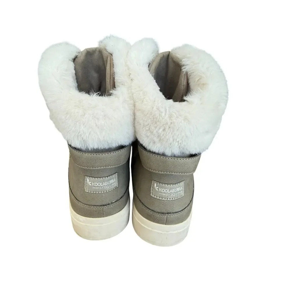 Koolaburra by UGG Ryanna Waterproof Boots Women’s 10 Dune Suede Faux Fur Winter